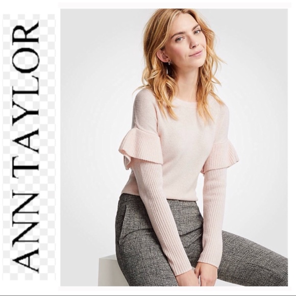 Ann Taylor Sweaters - Ann Taylor Flounce Sleeve